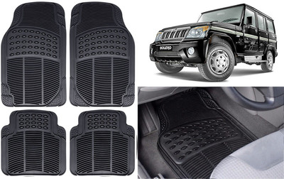 Auto Kite Rubber, PVC Standard Mat For  Mahindra Bolero(Black)