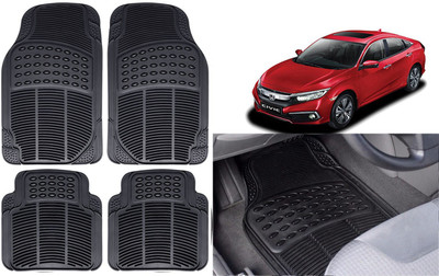 Auto Kite Rubber, PVC Standard Mat For  Honda Civic(Black)