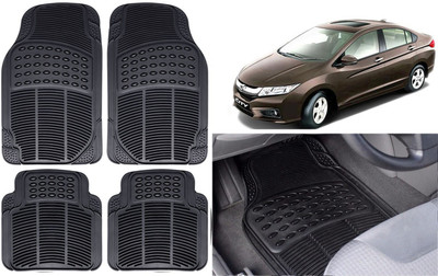 Auto Kite Rubber, PVC Standard Mat For  Honda City i-Dtec(Black)