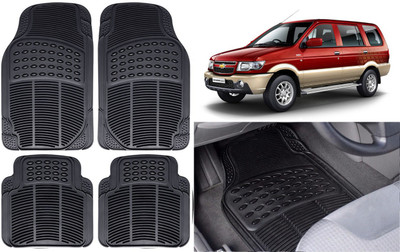 Auto Kite Rubber, PVC Standard Mat For  Chevrolet Tavera(Black)