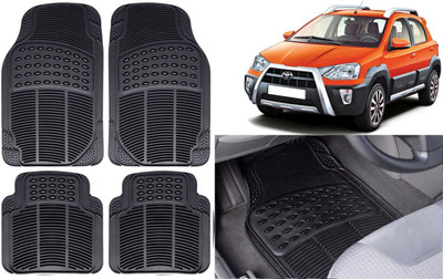 Auto Kite Rubber, PVC Standard Mat For  Toyota Etios Cross(Black)