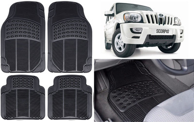 Auto Kite Rubber, PVC Standard Mat For  Mahindra Scorpio(Black)