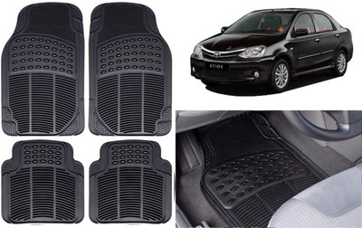 Auto Kite Rubber, PVC Standard Mat For  Toyota Etios(Black)
