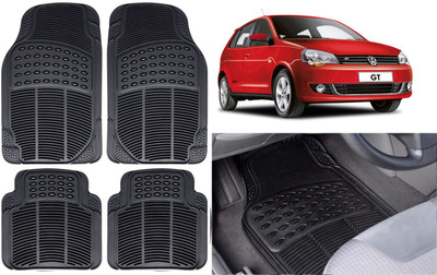 Auto Kite Rubber, PVC Standard Mat For  Volkswagen Polo GT(Black)