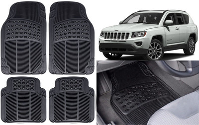 Auto Kite Rubber, PVC Standard Mat For  Jeep Compass(Black)