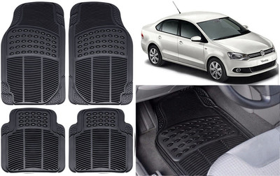 Auto Kite Rubber, PVC Standard Mat For  Volkswagen Vento(Black)