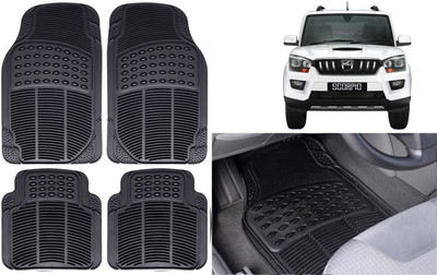 Auto Kite Rubber, PVC Standard Mat For  Mahindra New Scorpio(Black)
