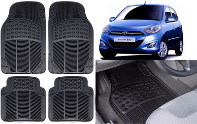 Auto Kite Rubber, PVC Standard Mat For  Hyundai i10(Black)