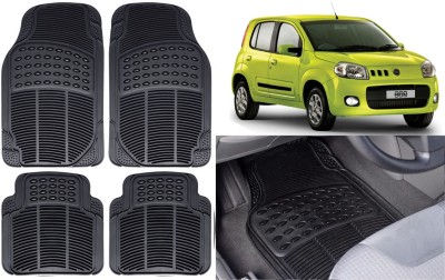 Auto Kite Rubber, PVC Standard Mat For  Fiat Uno(Black)