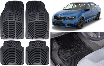 Auto Kite Rubber, PVC Standard Mat For  Skoda Octavia(Black)