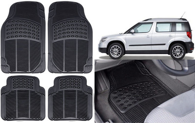 Auto Kite Rubber, PVC Standard Mat For  Skoda Yeti(Black)