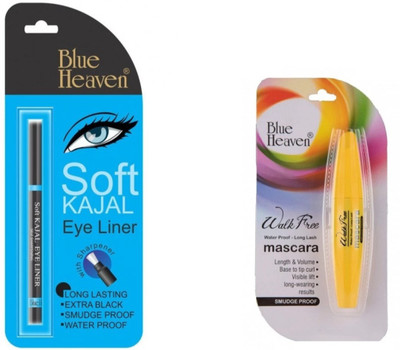 BLUE HEAVEN blue soft kajal and walk free mascara combo (2 Items in the set)(2 Items in the set)