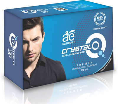 AE Naturals Crystal Q Skin Whitening Soap For Men With Kojic Acid And Glutathione 2 X 135g(2 x 135 g)