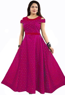 jsv fashion Flared/A-line Gown(Pink)