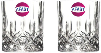 AFAST (Pack of 2) New Stylish Transparent Drinking Glass (Set Of 2), 190Ml- GH13 Glass Set Water/Juice Glass(190 ml, Glass, Clear)