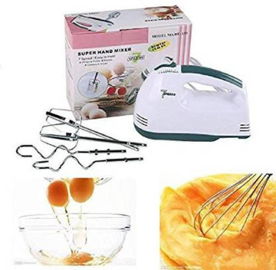 luchila 180 W White Hand Blender(7 Speed Hand Mixer with 4 pcs Stainless Blender. 180 W Hand Blender (White))