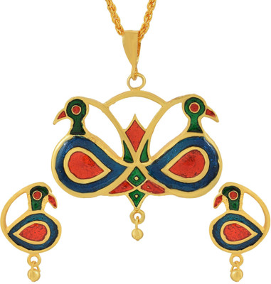 memoir Brass Gold-plated Multicolor Jewellery Set(Pack of 1)