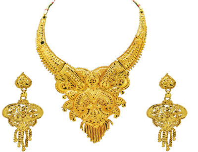 JSD Metal Gold-plated Gold Jewellery Set(Pack of 1)
