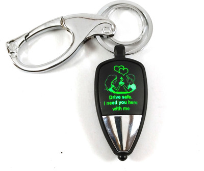 Isk Best High Quality Black Silver Drive Safe 3 Color Light Reflection Keychain Key Chain