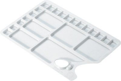 OMEGA Plastic 24 Paint Wells Palettes(Set of 5, White)