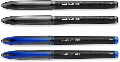 uni-ball Air Micro UBA 188 M 0.5mm Roller Pen| Bold Ink & Smooth Writing | Ergonomic Grip Nib(Pack of 4, Multicolor)