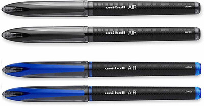 uni-ball Air Micro UBA 188 M 0.5mm Roller Pen| Bold Ink & Smooth Writing | Ergonomic Grip Nib(Pack of 4, Ink Color - Multicolor)
