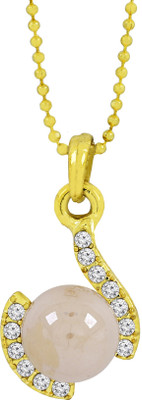 the jewelbox Casual Gold-plated Cubic Zirconia Brass Pendant Set