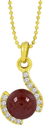 ZIVOM Daily Gold-plated Cubic Zirconia Brass Pendant Set