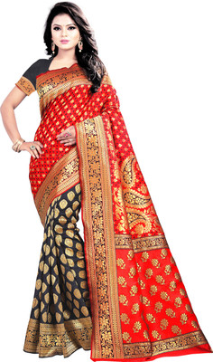 jayant creation Woven Kanjivaram Silk Blend Saree(Multicolor)