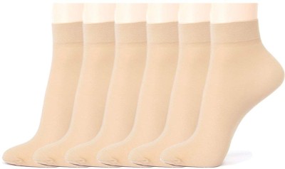 CATALOON Women Perforations, Solid Ankle Length(Pack of 6)