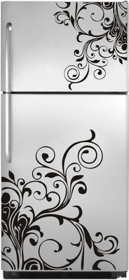 DivineDesigns 61 cm Swirls Branches Fridge Stickers (Size :- 61 X 152 cm) Self Adhesive Sticker(Pack of 1)
