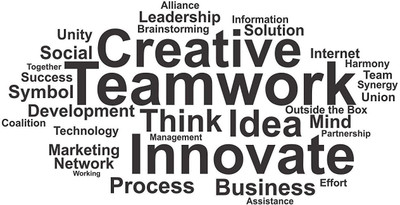 Asmi Collections 80 cm Creative Teamwork Motivational Quote for Office Self Adhesive Sticker(Pack of 1)