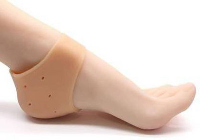 ZIORK KS-ANTI HEEL SOCKS GEL PAD SILICON GEL PAD Heel Support(Beige)