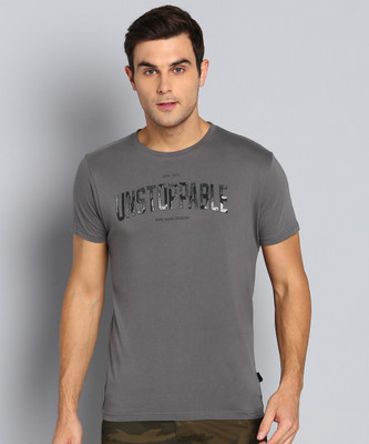 Pepe Jeans Embellished Men Round Neck Grey T-Shirt
