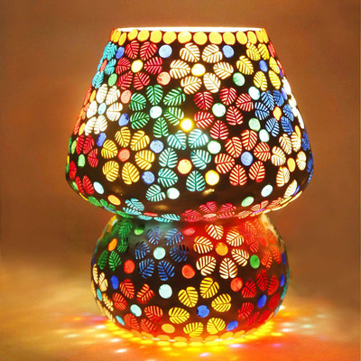 rahul Mosaic Table Lamp Night Lamp(17 cm, Multicolor)