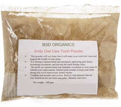 BSD Organics Smily Oral Care Tooth Powder/Palpodi/Dant Powder for Strong Teeth, Bad Breath, Gum Bleeding and More -100 g(100 g)