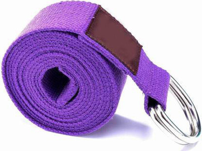 keycraze Yoga Strap Made from Durable Cotton with Adjustable D-Ring Cotton Yoga Strap(Purple)