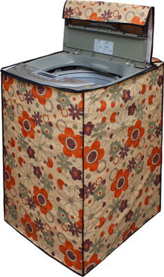 Glassiano Top Loading Washing Machine  Cover(Width: 60.96 cm, Beige, Orange)