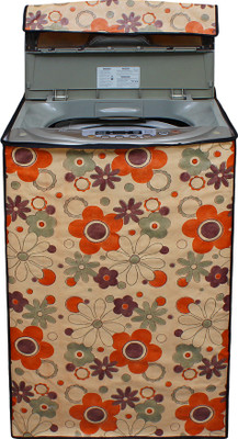 LITHARA Top Loading Washing Machine  Cover(Width: 58.42 cm, Cream, Orange)