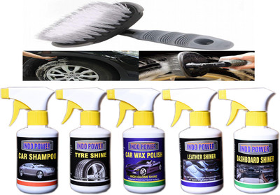 INDOPOWER TOP NEW508-LEATHER SHINER GUN 250ml.TYRE SHINER GUN 250ml.+CAR SHAMPOO GUN 250ml.+DASHBOARD SHINER GUN 250ml.+CAR WAX POLISH GUN 250ml.+All Tyre Cleaning Brush TOP512 Vehicle Interior Cleaner(1350 ml) INDOPOWER TOP NEW508-LEATHER SHINER GUN 250ml.TYRE SHINER GUN 250ml.+CAR SHAMPOO GUN 250ml.+DASHBOARD SHINER GUN 250ml.+CAR WAX POLISH GUN 250ml.+All Tyre Cleaning Brush TOP512 Vehicle Interior Cleaner(1350 ml)