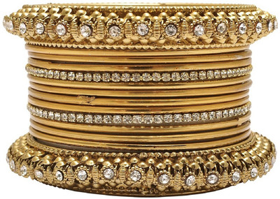 JSD Alloy Gold-plated Bangle Set(Pack of 15)