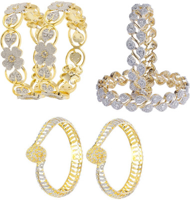 JDX Alloy Gold-plated Bangle Set(Pack of 6)