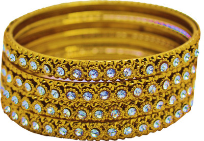 JSD Alloy Gold-plated Bangle Set(Pack of 15)