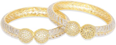 JSD Alloy Gold-plated Bangle Set(Pack of 2)