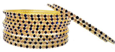 JSD Alloy Gold-plated Bangle Set(Pack of 10)
