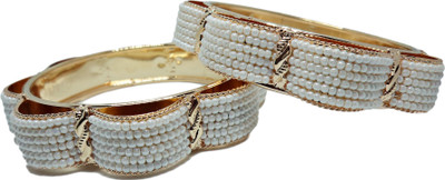 JSD Alloy Gold-plated Bangle Set(Pack of 2)