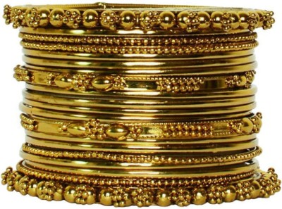JSD Alloy Gold-plated Bangle Set(Pack of 18)