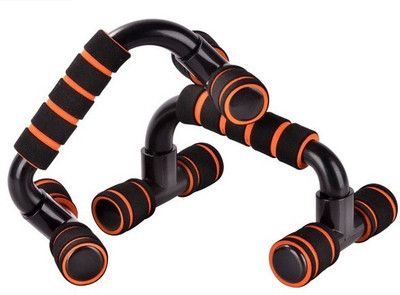 Xwon PushUp Stand with Foam Grip Handle for Chest Press, Fitness Exercise Push-up Bar(Orange)