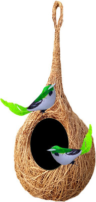 LIVEONCE 2birds with bird nest for decoration -STRONG Bird House(Hanging, Wall Mounting, Tree Mounting, Free Standing)