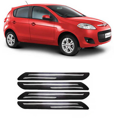 RONISH Silicone Car Bumper Guard(Black, Silver, Pack of 4, Universal For Car, NA)